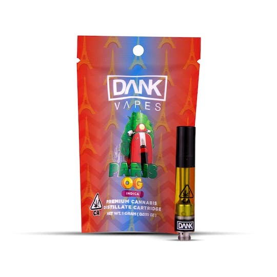 PARIS OG 1G PREMIUM THC CARTRIDGE Dank Vapes Disposable